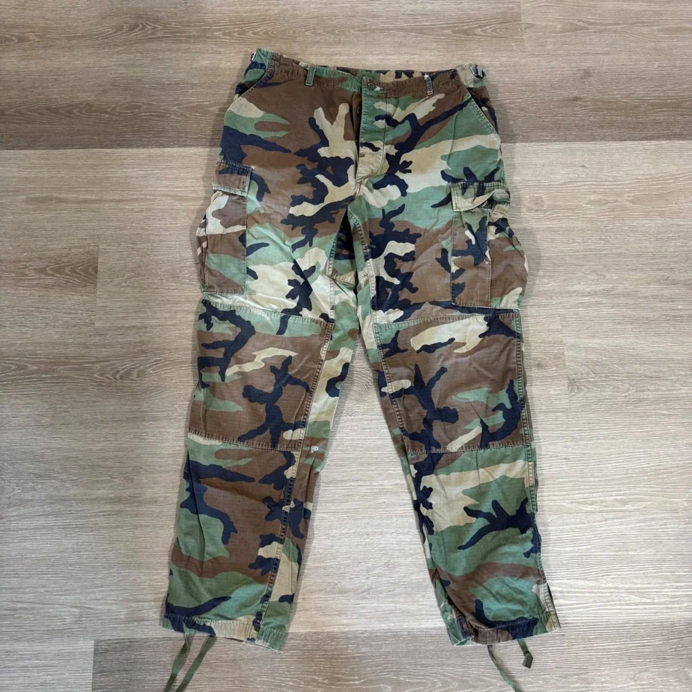 Vtg Propper International Cargo Pants Mens Small Long Camo BDU Military Ripstop